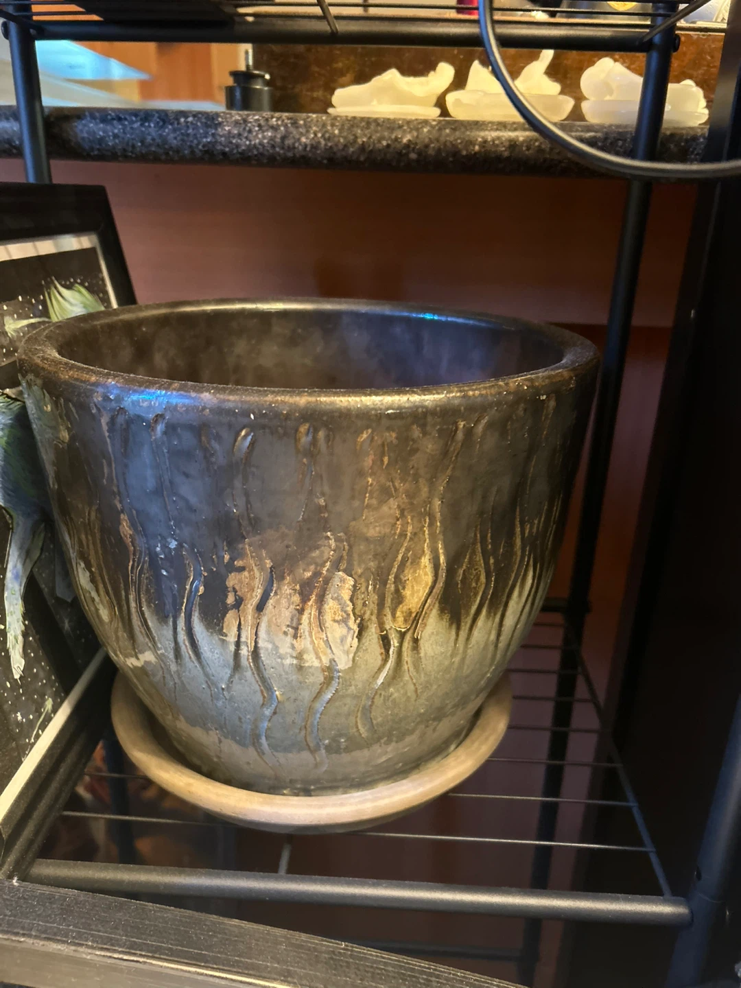 Ceramic Plant pot with plate