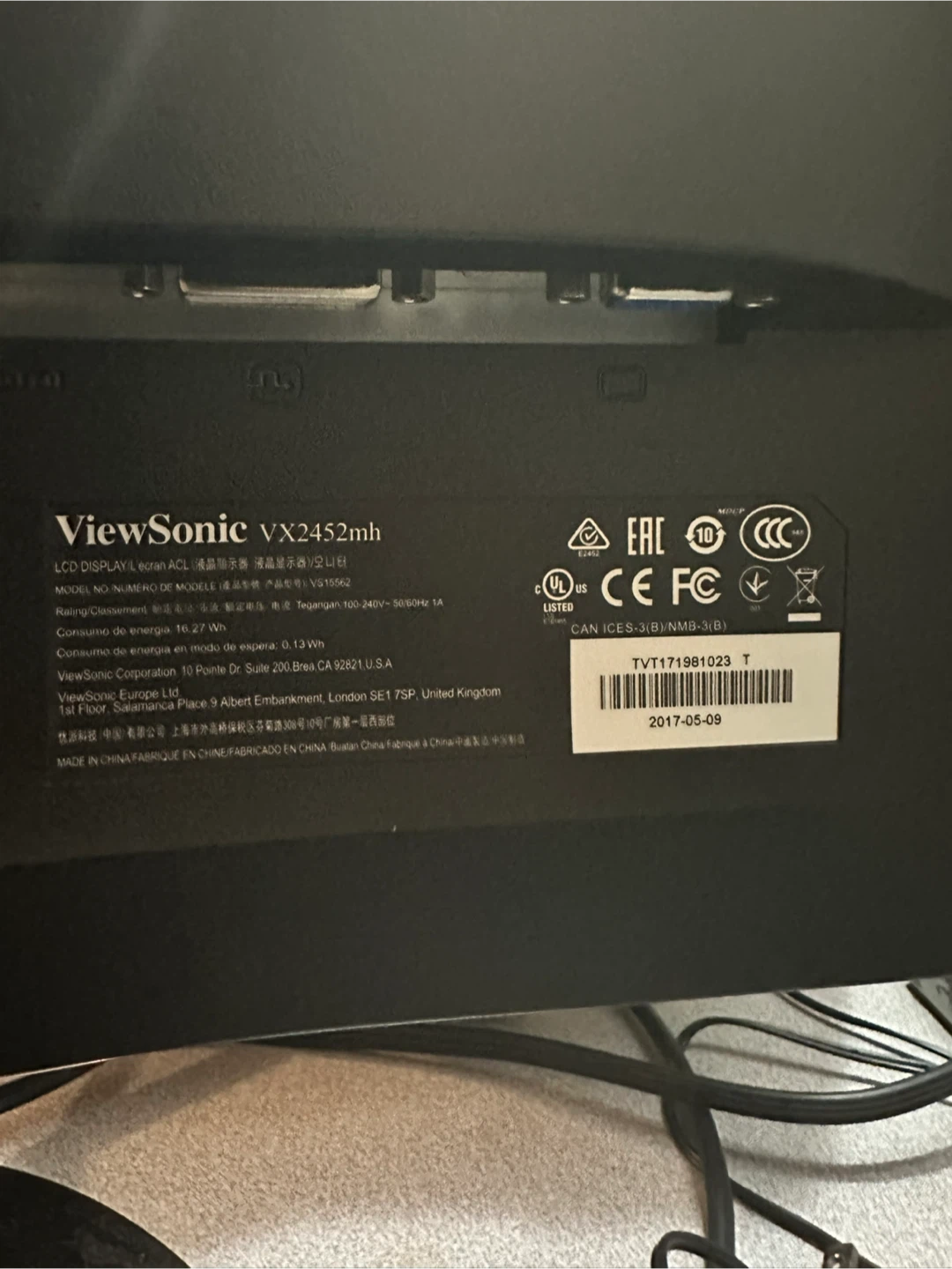 ViewSonic VX2452mh 24-inch LCD Monitor - photo 3