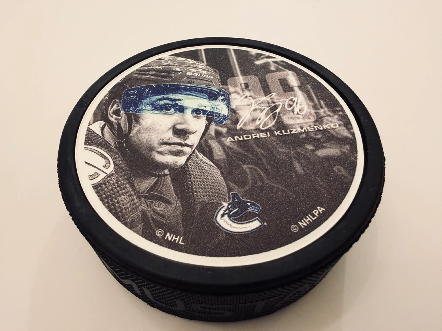 Official Vancouver Canucks Andrei Kuzmenko Player Hockey Pucks - photo 4