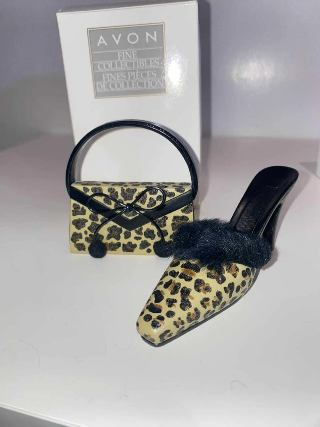 Avon Collectible Leopard Print Shoe & Handbag Set - photo 2