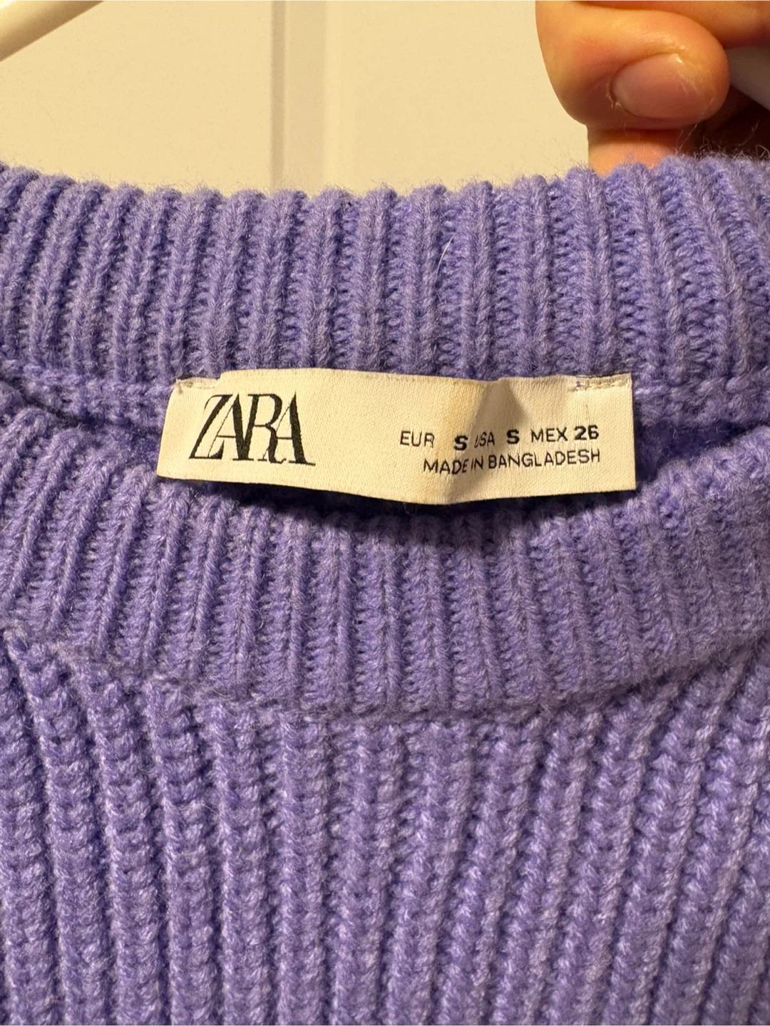 Zara Purple Knit Sweater - Size S - photo 2