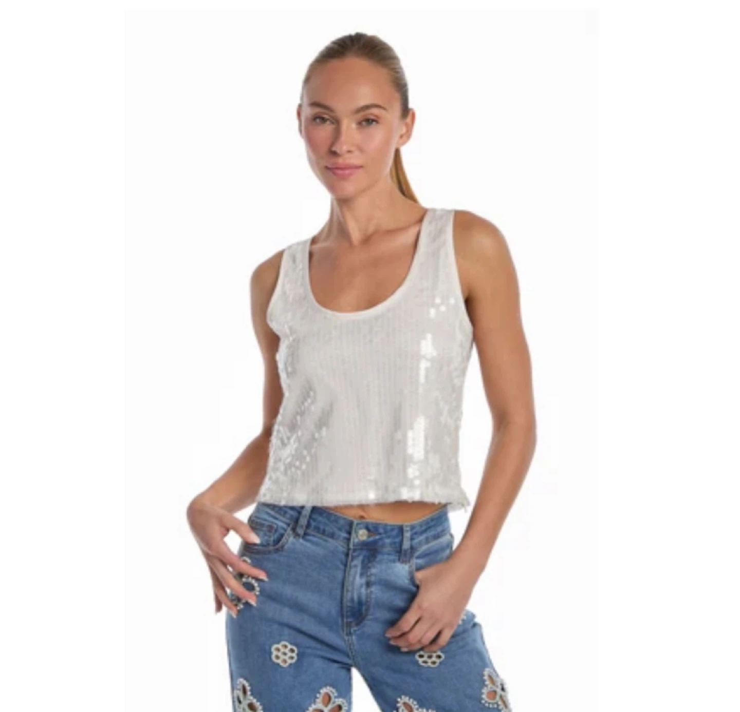 Sequin tank_pearl (originally $48)
