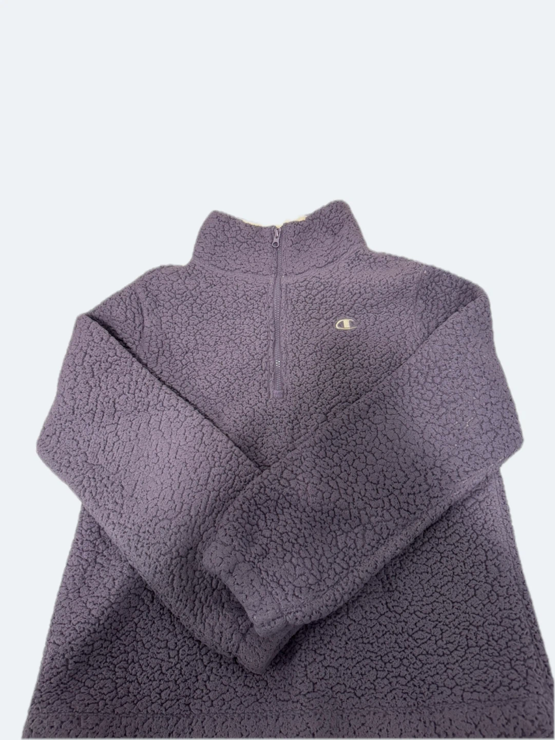 Thrifted Champion Sherpa Fleece 1/4 Zip Pullover