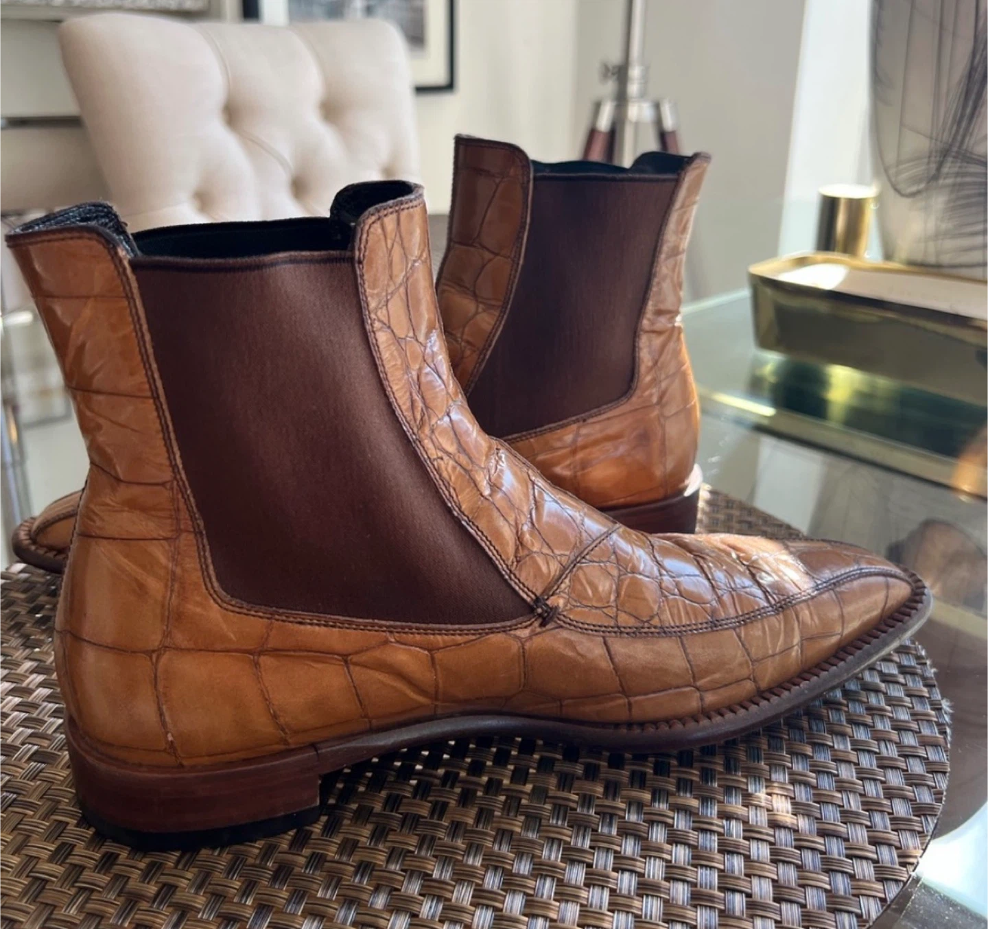 Miu Miu Crocodile Leather Boots