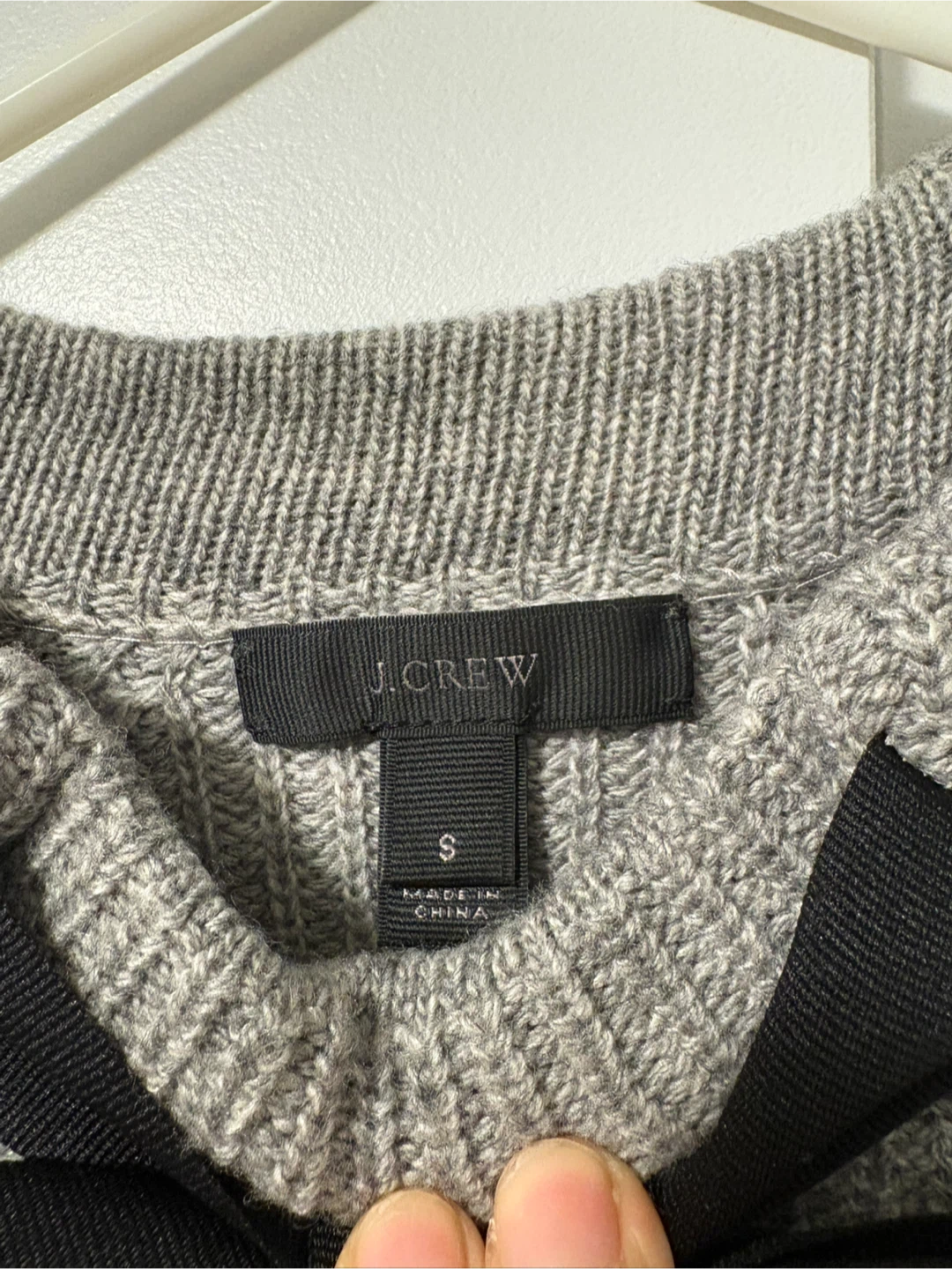 J.Crew Grey Sweater with Black Bow - Size S - photo 2