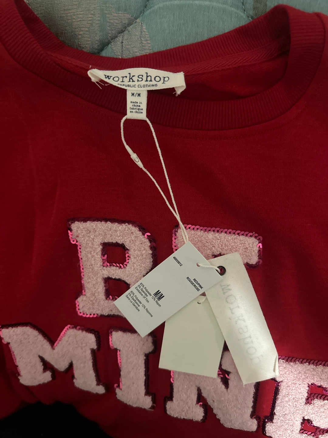 Workshop Republic Clothing Red "Be Mine" Sweatshirt M/M - photo 2