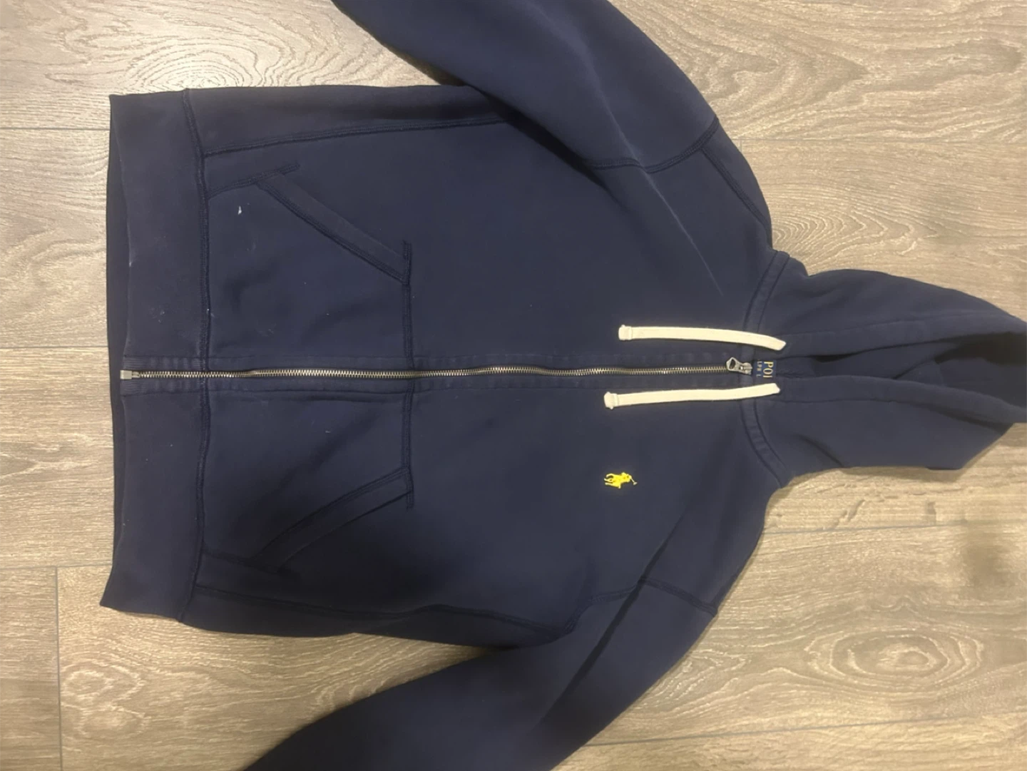 Navy Blue Polo Ralph Lauren Zip-Up Hoodie Size M - photo 3