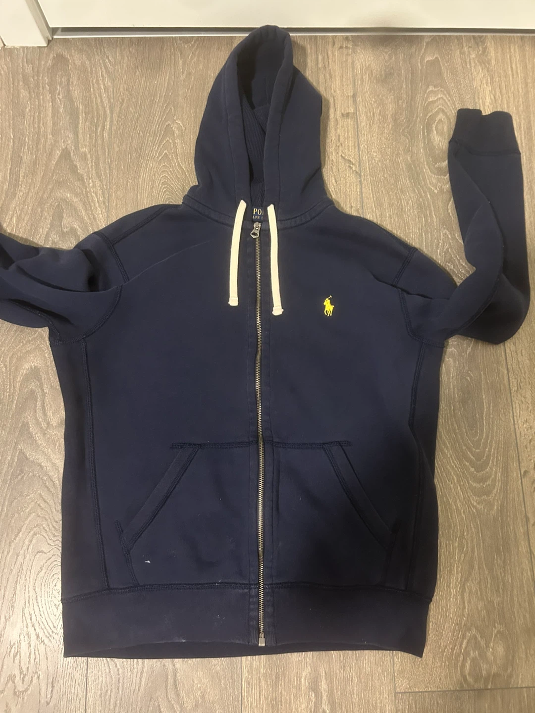 Navy Blue Polo Ralph Lauren Zip-Up Hoodie Size M - photo 2