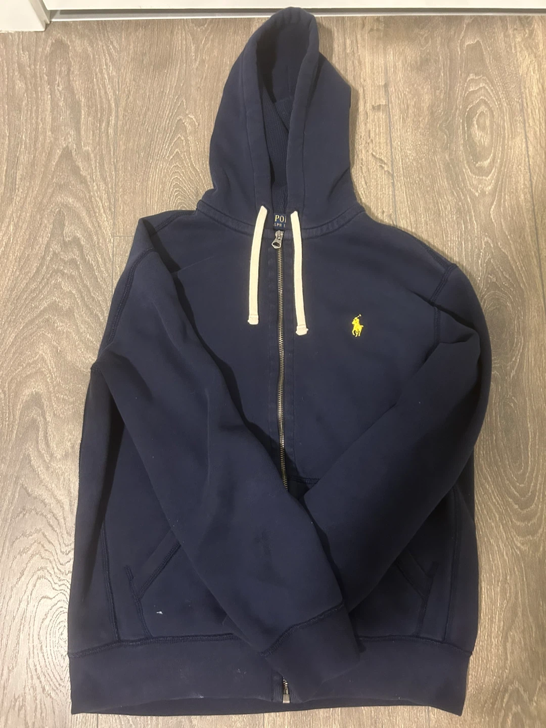Navy Blue Polo Ralph Lauren Zip-Up Hoodie Size M