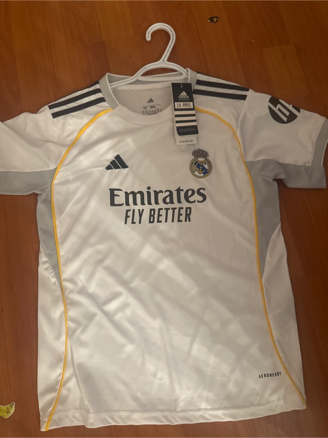 Adidas Real Madrid 25/26 Home Jersey AEROREADY Size 28