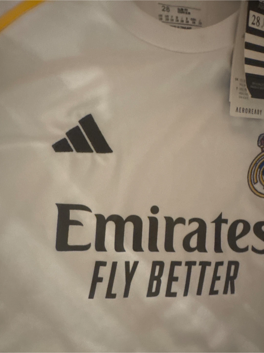 Adidas Real Madrid 25/26 Home Jersey AEROREADY Size 28 - photo 4
