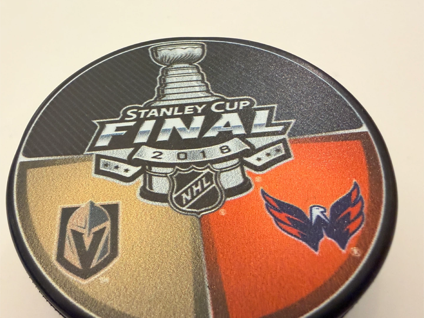 Official 2018 Stanley Cup Finals Golden Knights Capitals Puck - photo 2