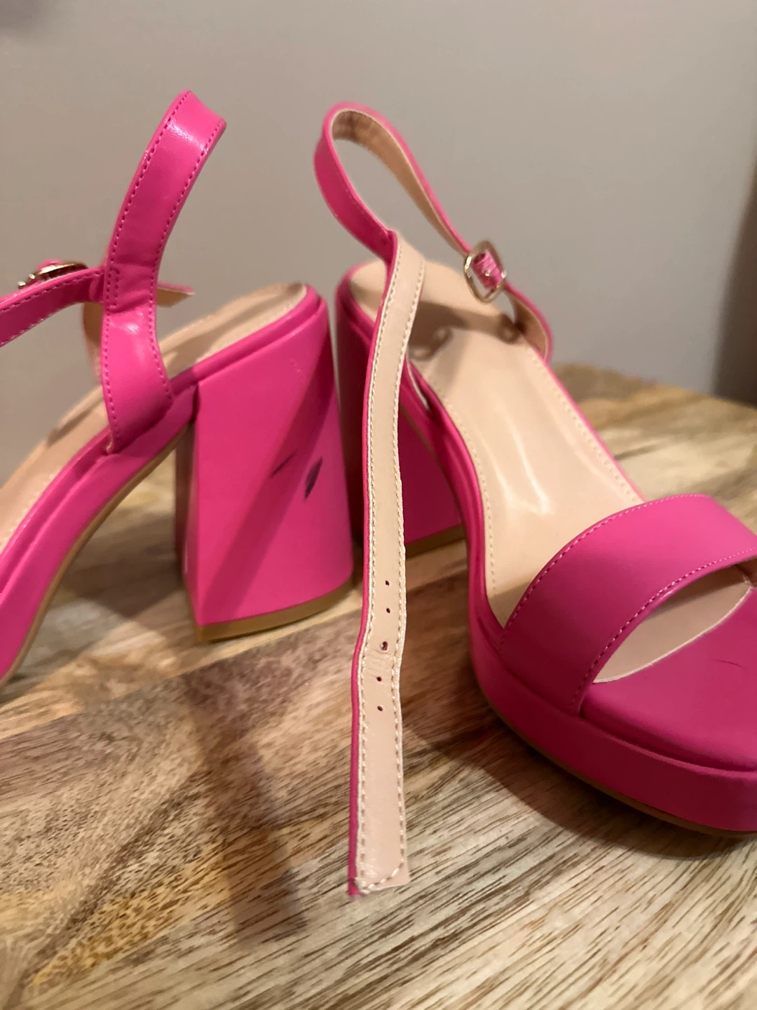 Women's Pink Chunky Heel Sandals Size 7.5 - photo 5