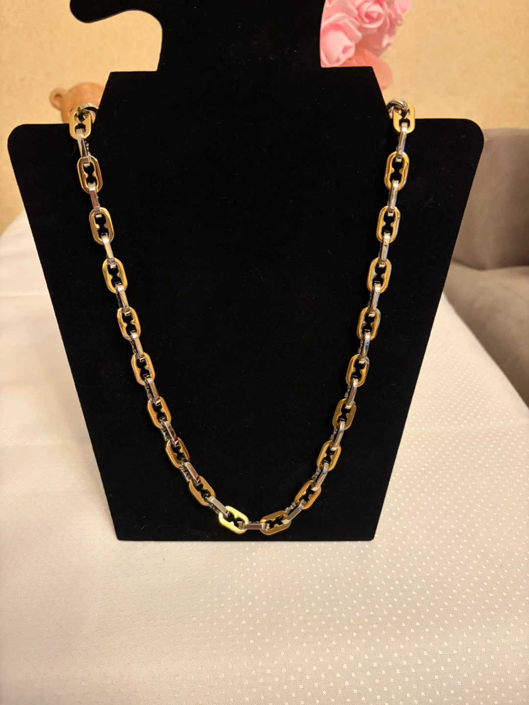 Two-Tone Stainless Steel Ion plated Chain Necklace