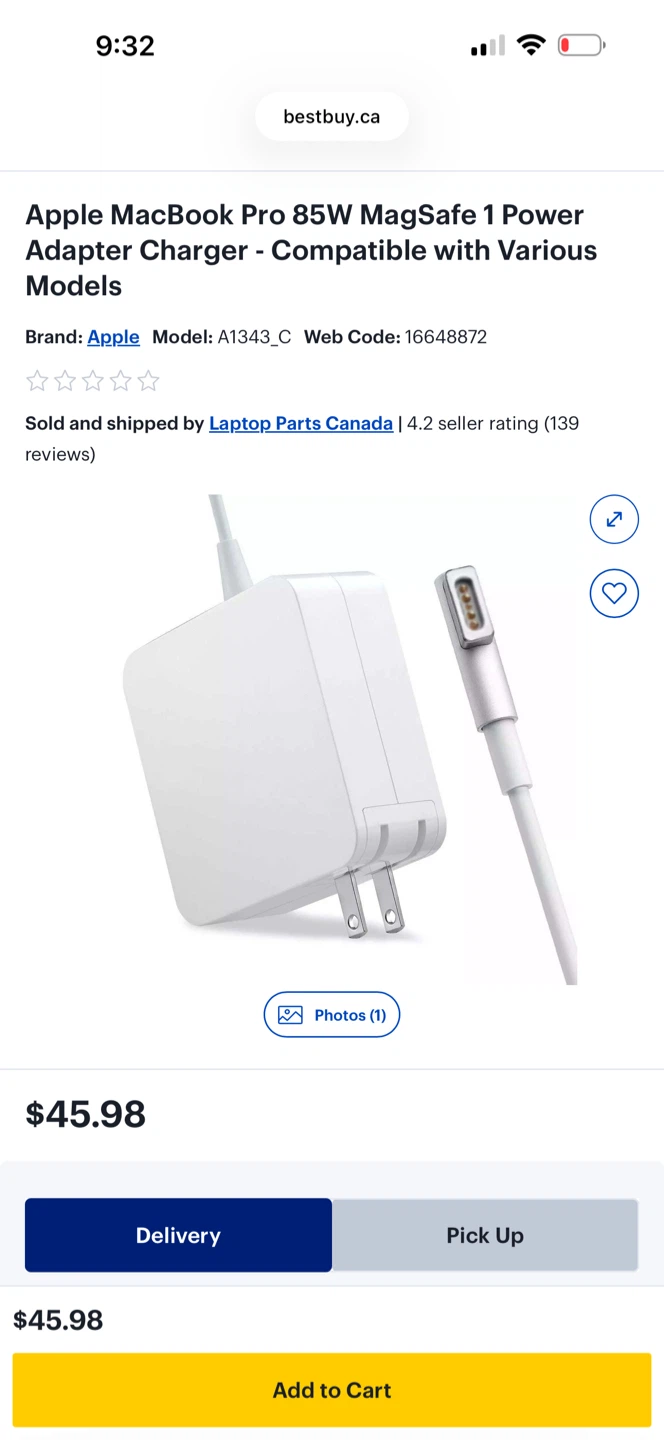 Apple 85W MagSafe Power Adapter - photo 2