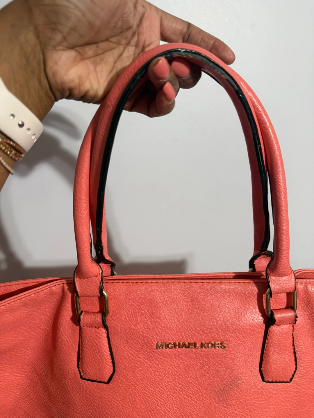 Michael Kors Coral Pink Tote Handbag - photo 4
