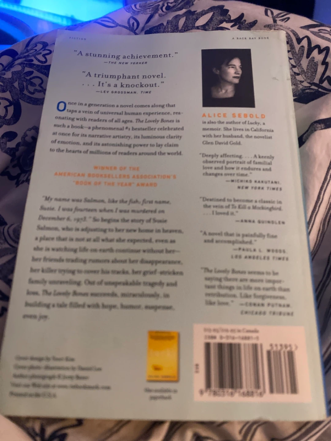 The Lovely Bones by Alice Sebold Paperback Book - photo 3