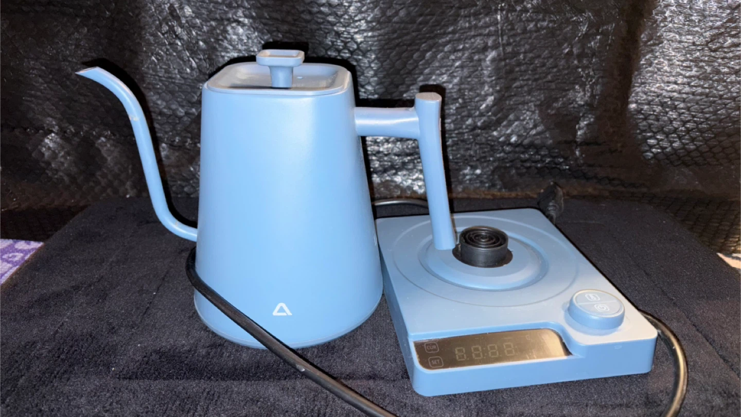 Blue Gooseneck Electric Kettle with Temperature Control - photo 2