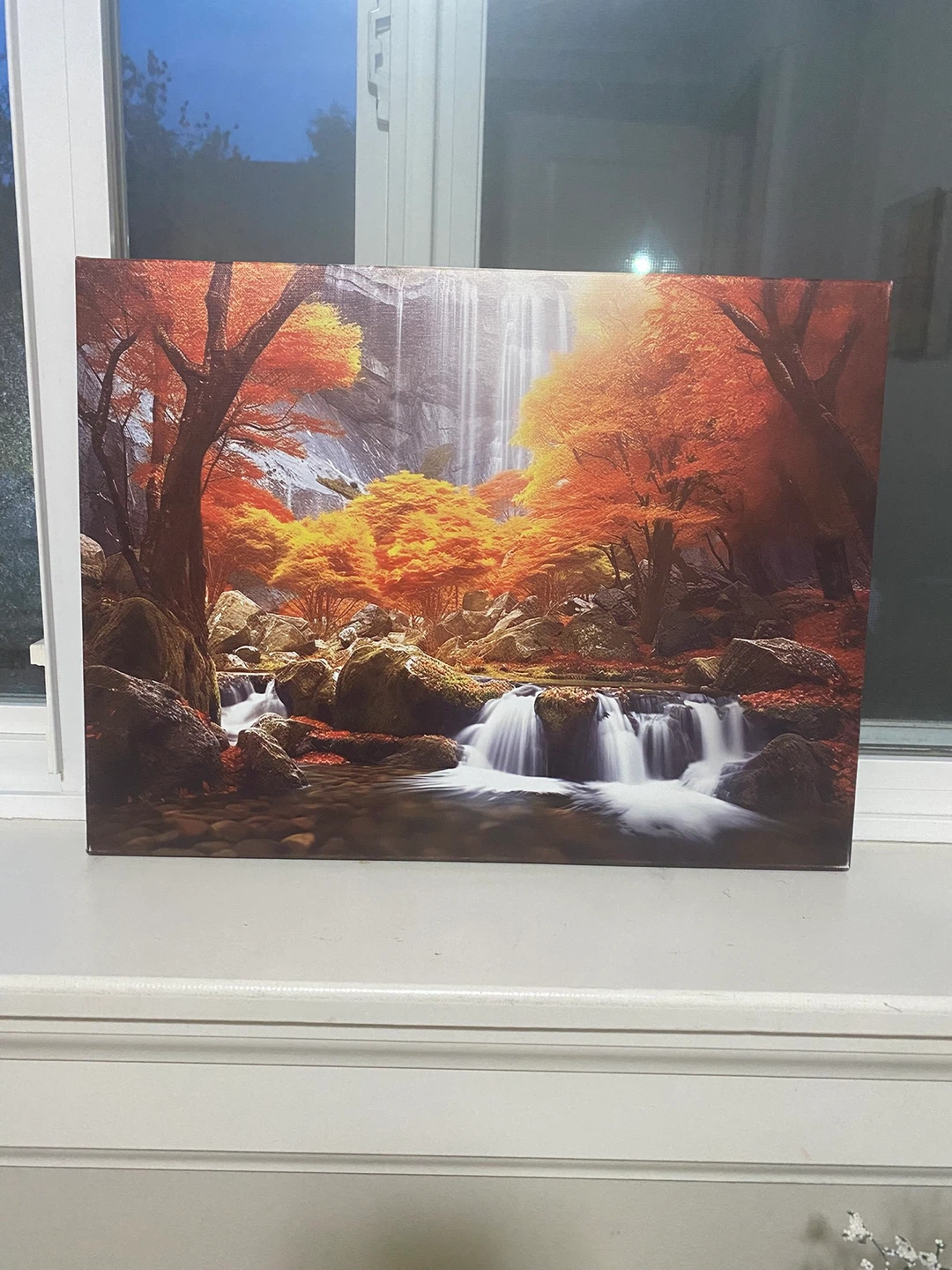 Canvas Wall Art - Waterfall and Autumn Trees - photo 2