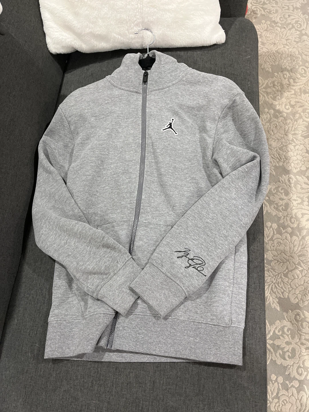 Grey Jordan Full-Zip Track Jacket