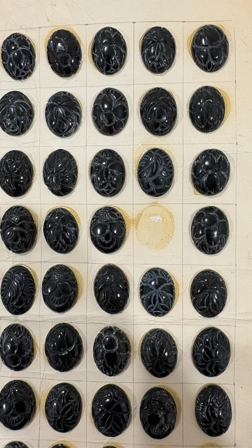 Obsidian scarab Cabochons - photo 3