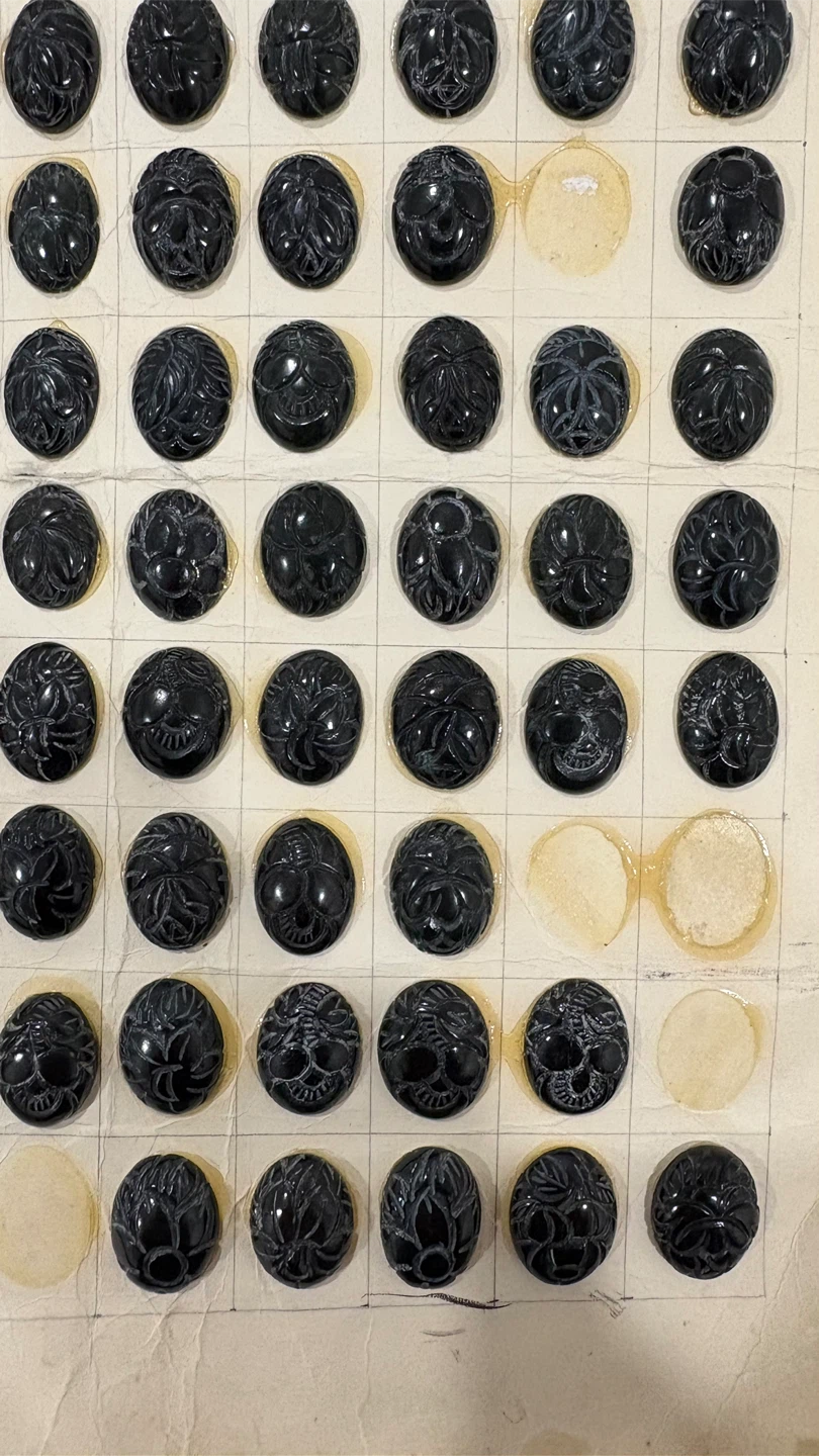 Obsidian scarab Cabochons - photo 2