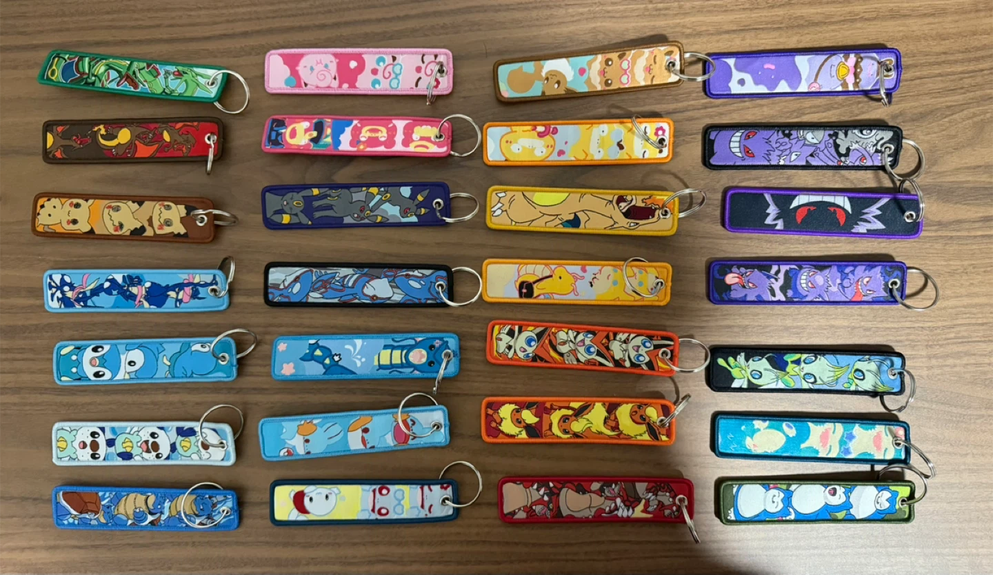 Pokemon Embroidered Keychain Lot - photo 2