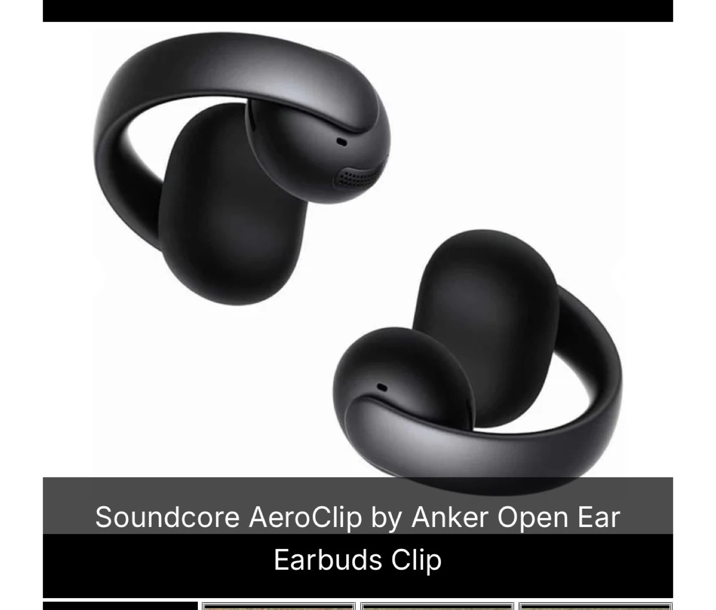 Soundcore AeroClip Open-Ear Clip-On Earbuds by Anker
