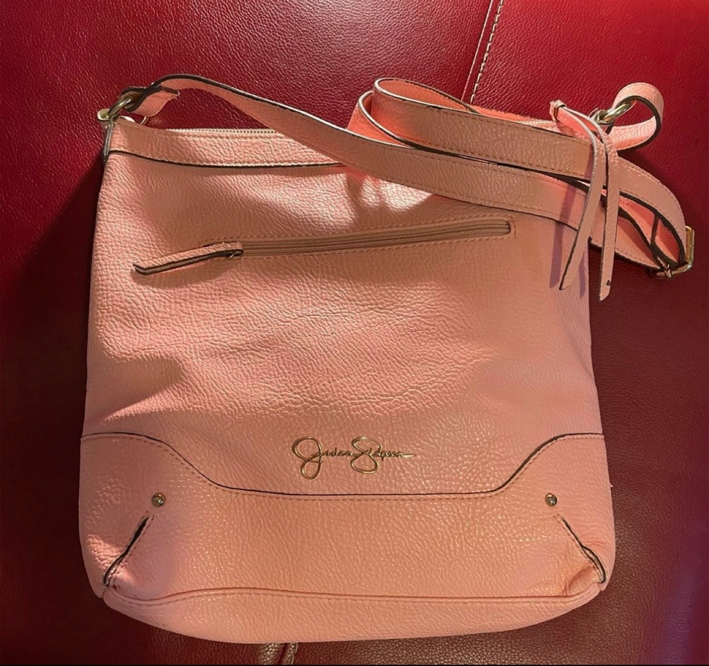 🥕Jessica Simpson Pink Faux Leather Crossbody Bag - photo 2