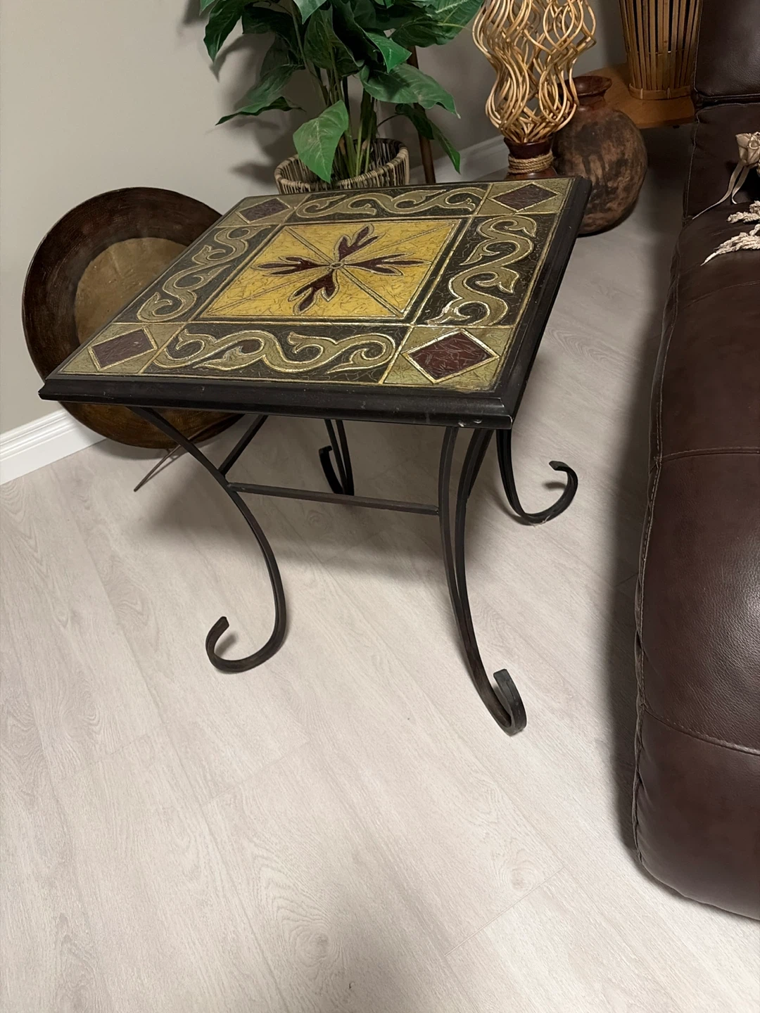 Decorative Tile Top End Table