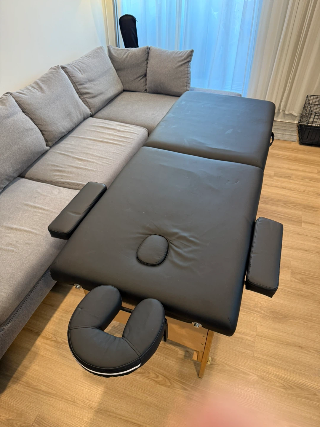 Portable Massage Table with Face Cradle and Arm Rests