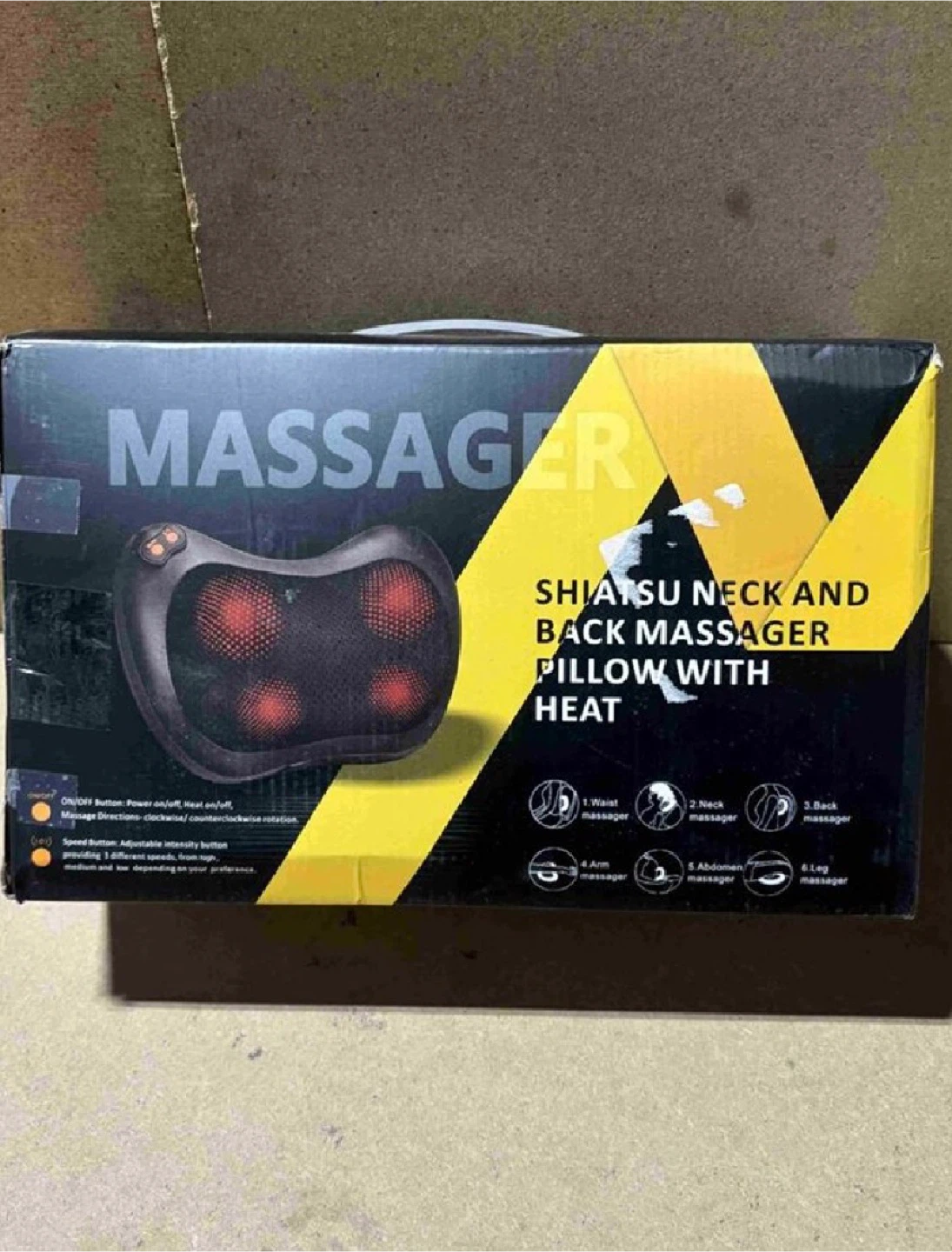 iKristin Shiatsu Neck and Back Massager Pillow with Heat - photo 3