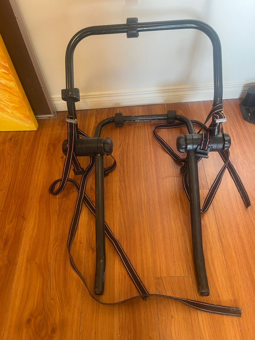 Black Bike Rack with Straps