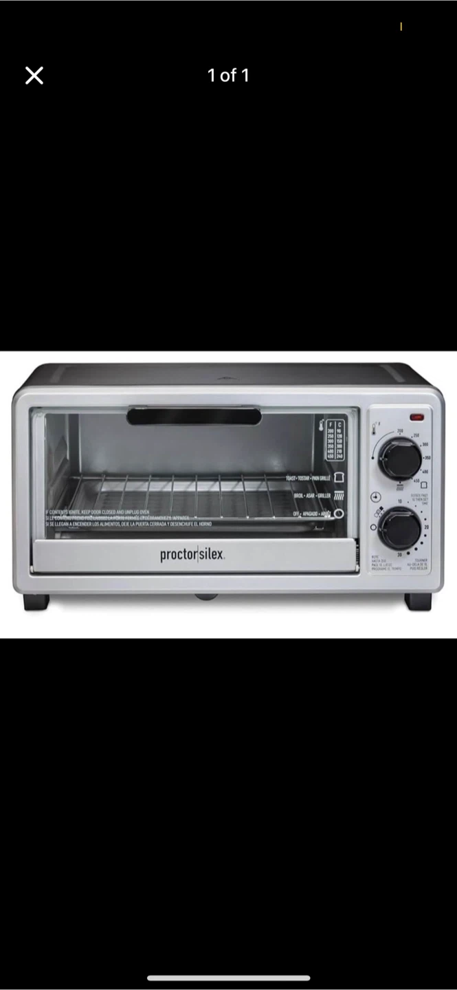 4 Slice Countertop Toaster Oven, with Bake,