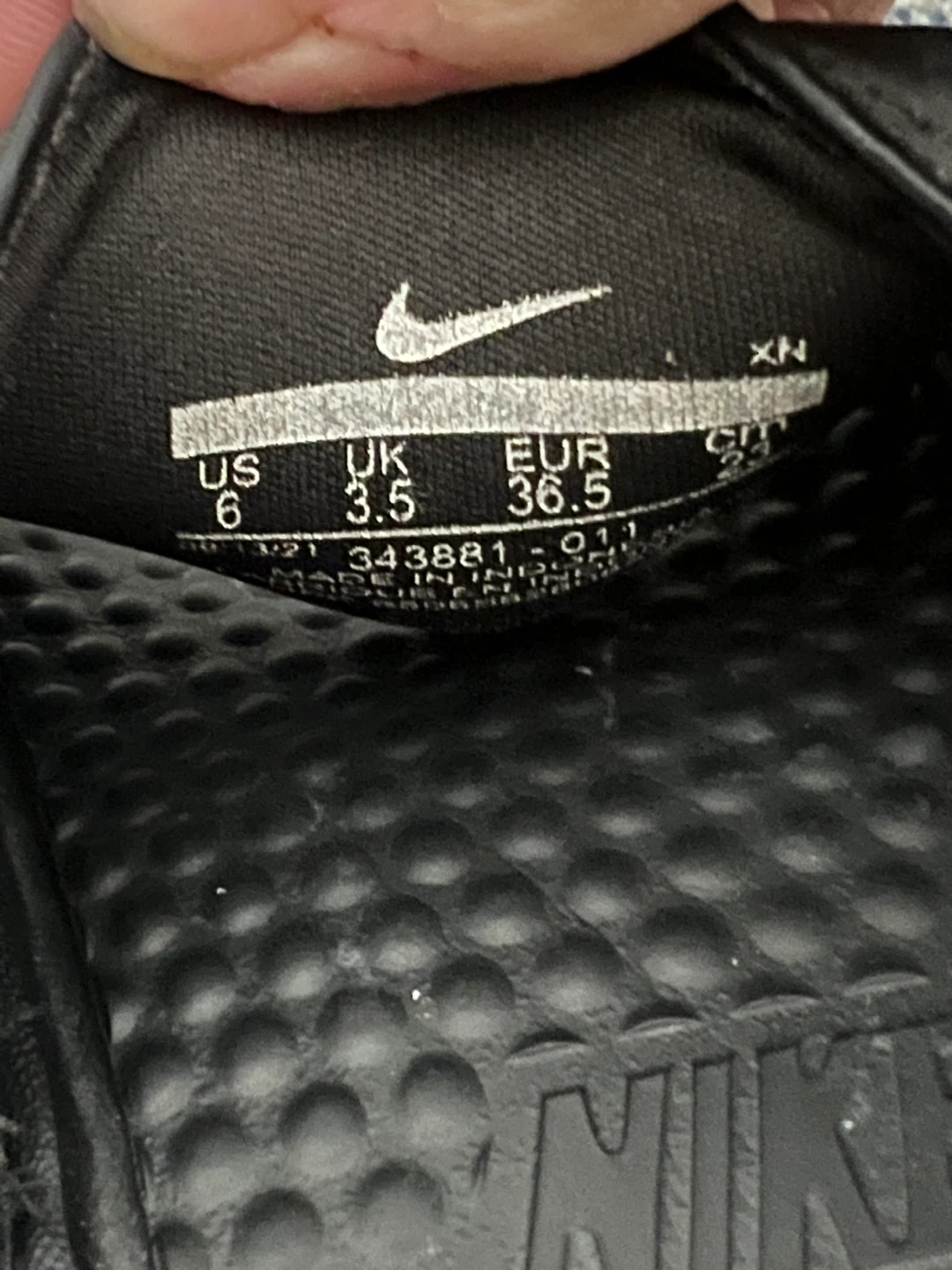 Nike Benassi Just Do It Slides - Black & White - US Size 6 - photo 5