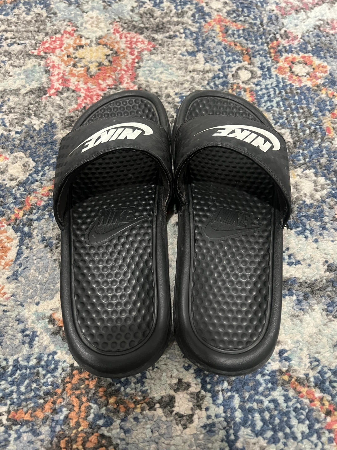 Nike Benassi Just Do It Slides - Black & White - US Size 6 - photo 3