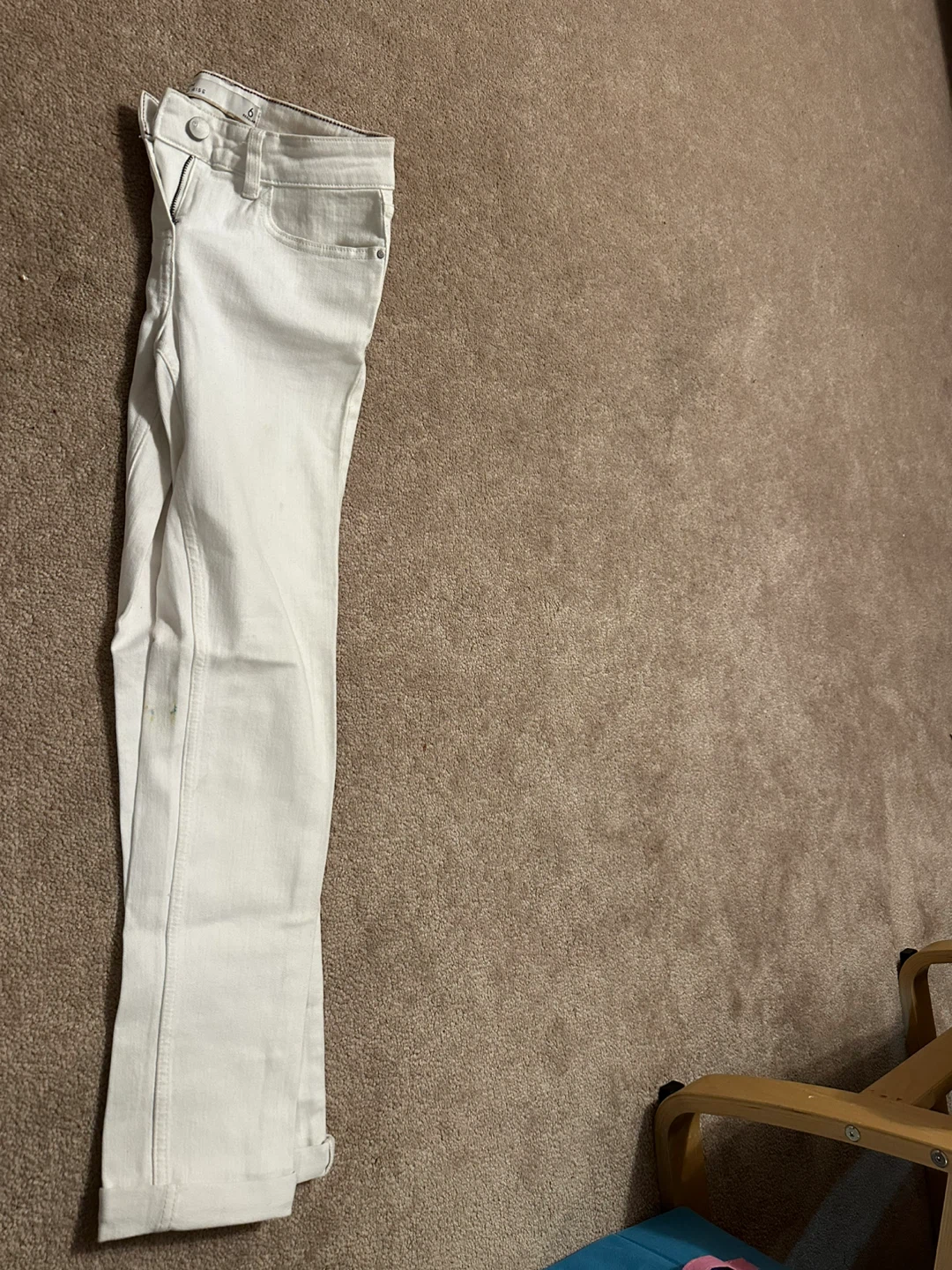 Next Slim Mid Rise Jeans Size 6 White - photo 2
