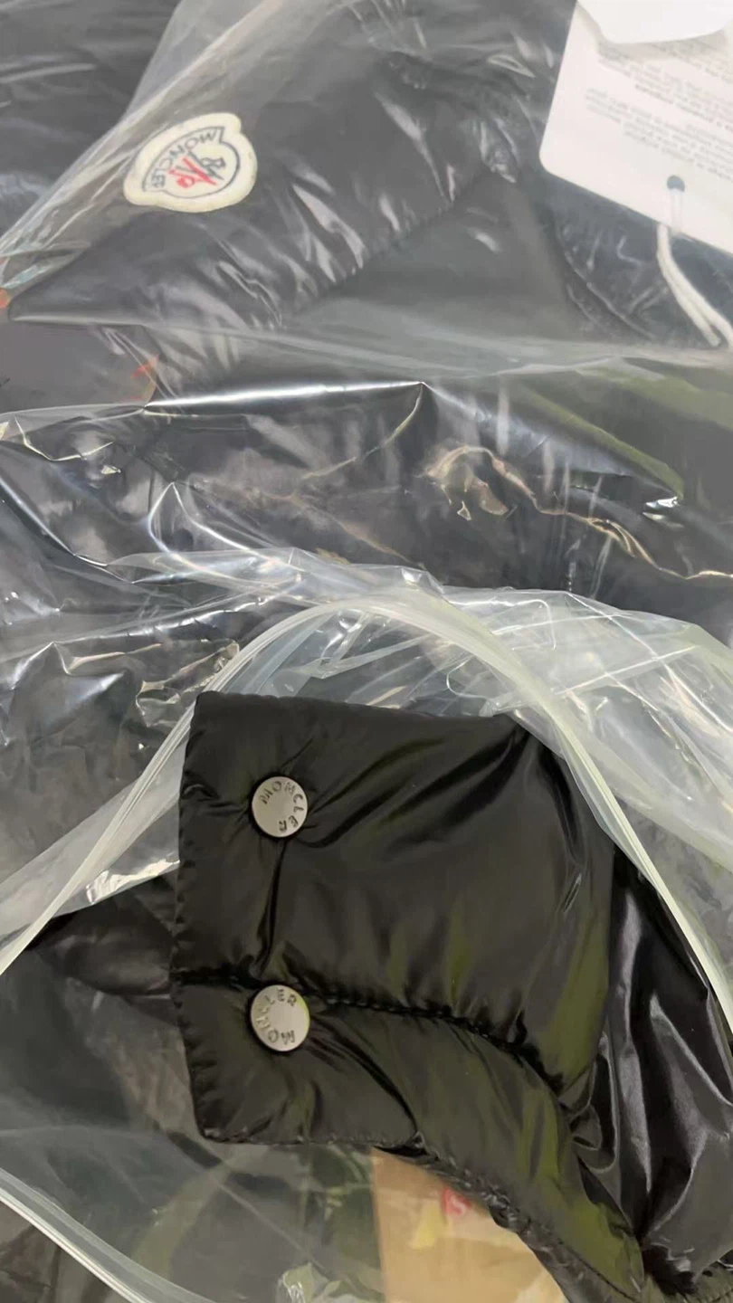 Moncler Black Puffer Vest with Hood