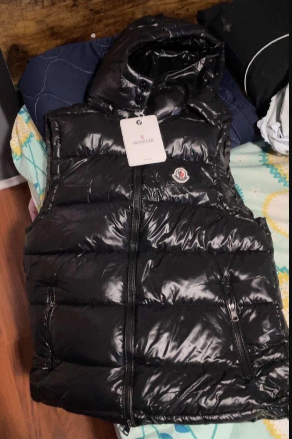 Moncler Black Puffer Vest with Hood - photo 2