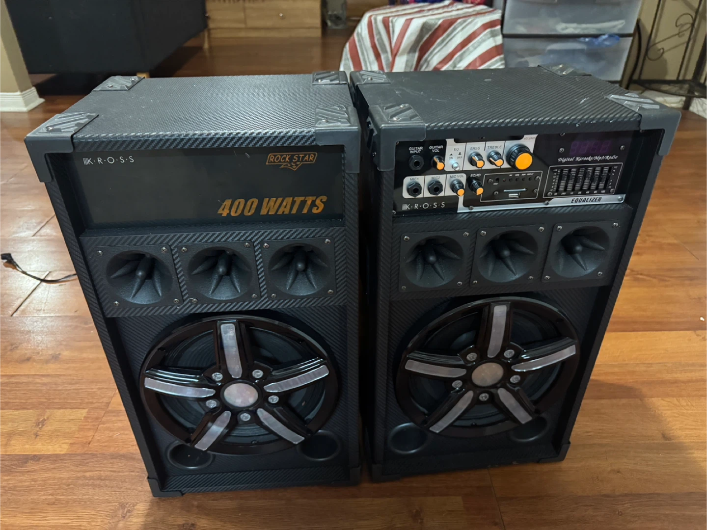 K-ROSS 400 Watt Rock Star Karaoke Speakers