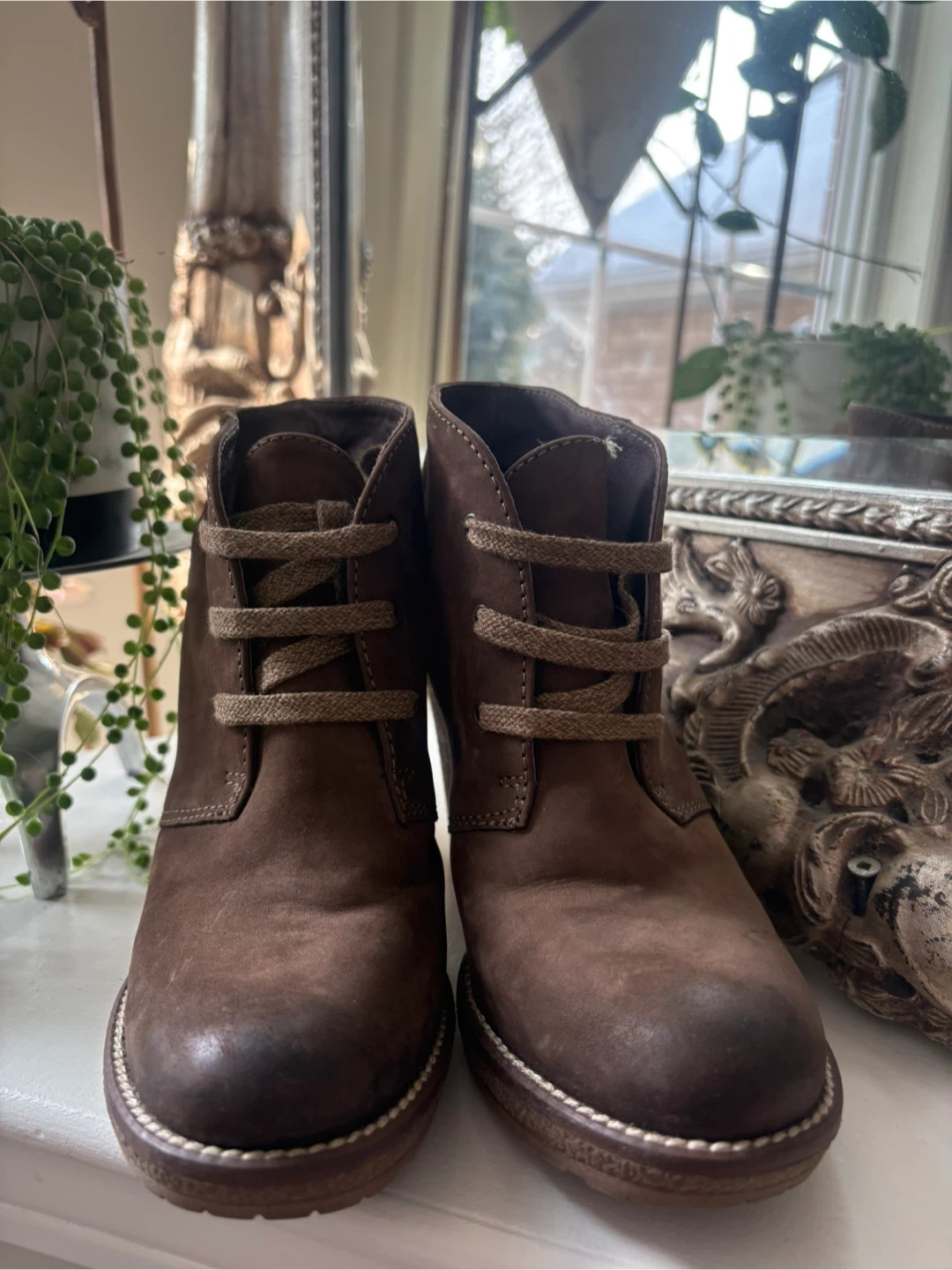 Browns Wishbone Suede Ankle Boots  - Size 37