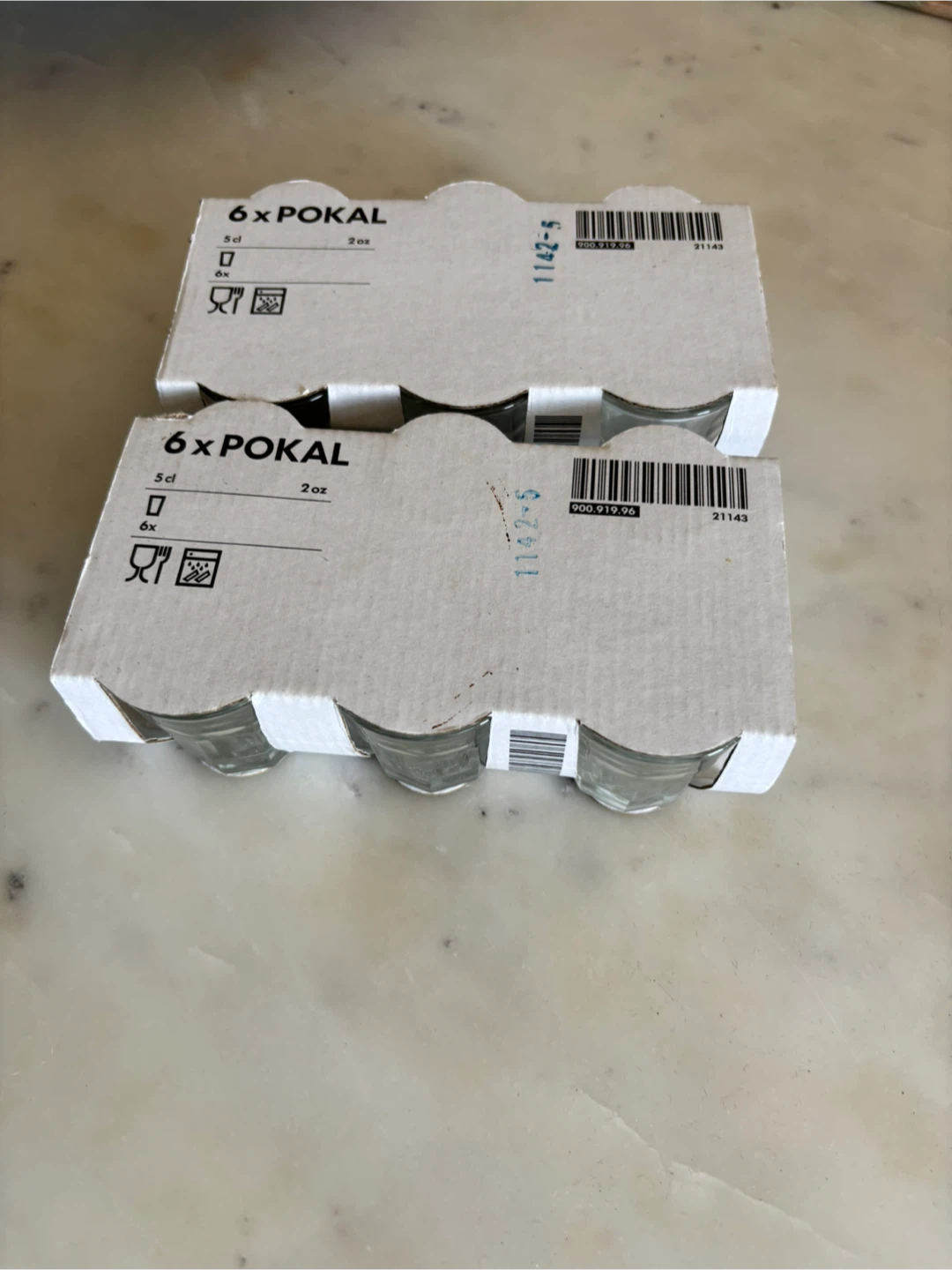 New in box IKEA POKAL 6x Small Glasses