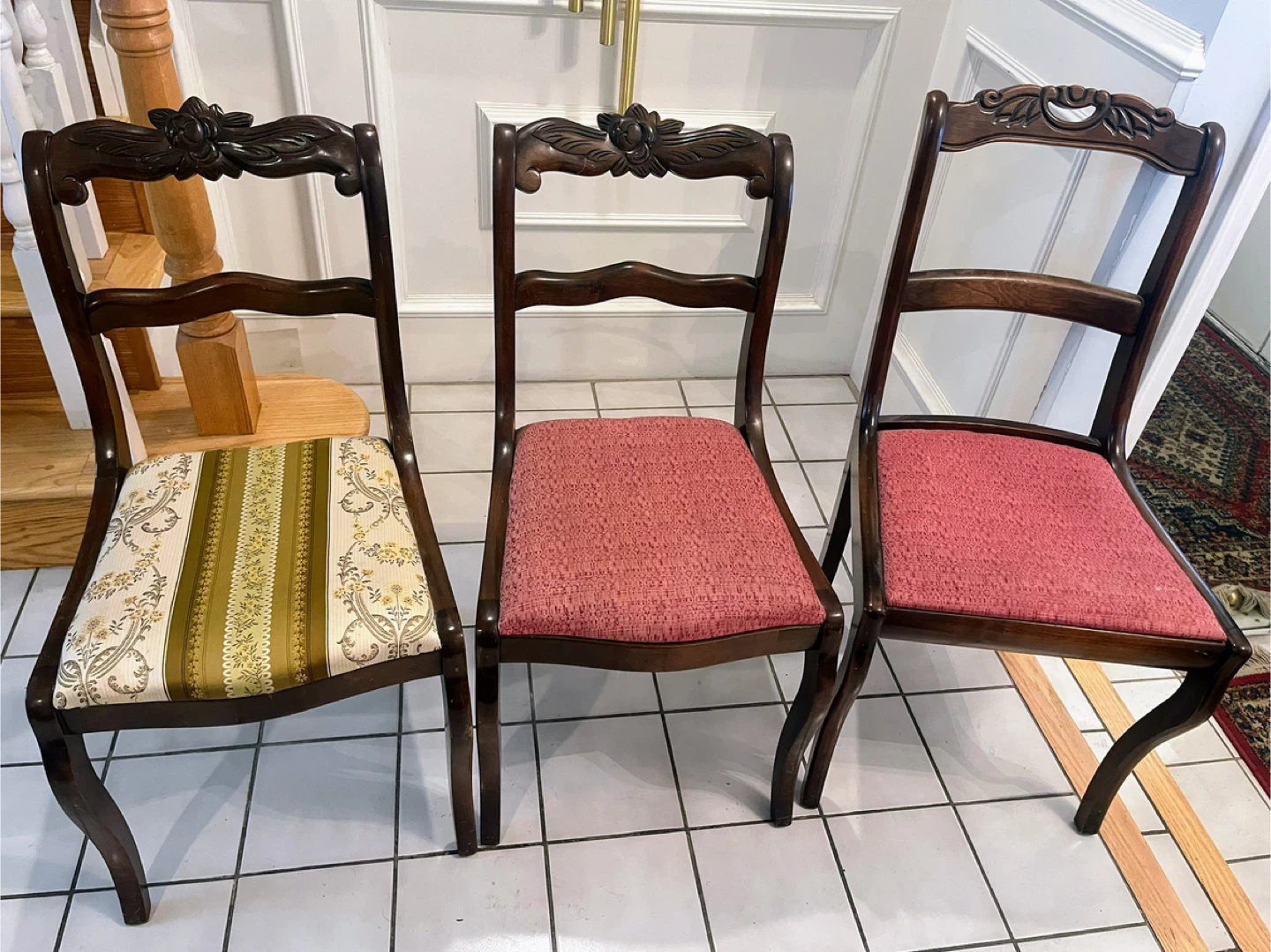 Set of 3 Vintage Dining Chairs