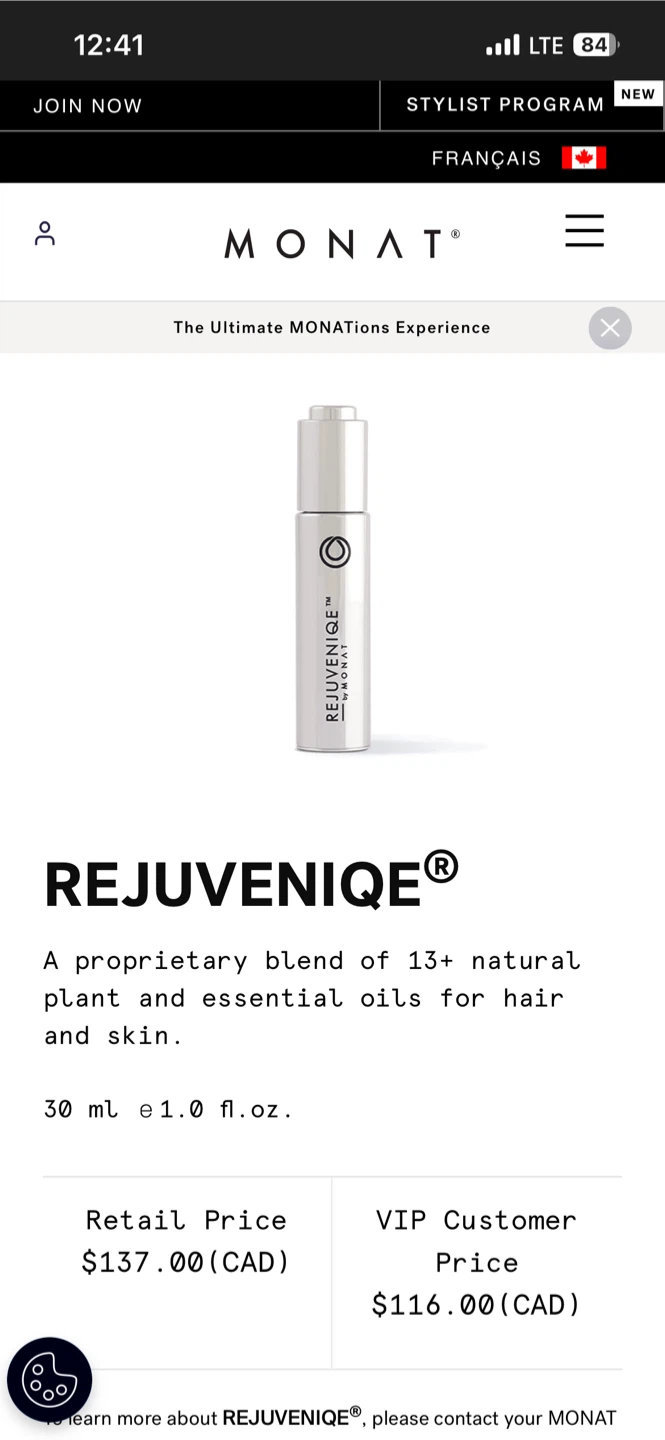 MONAT Rejuveniqe Oil Intensive 30 ml