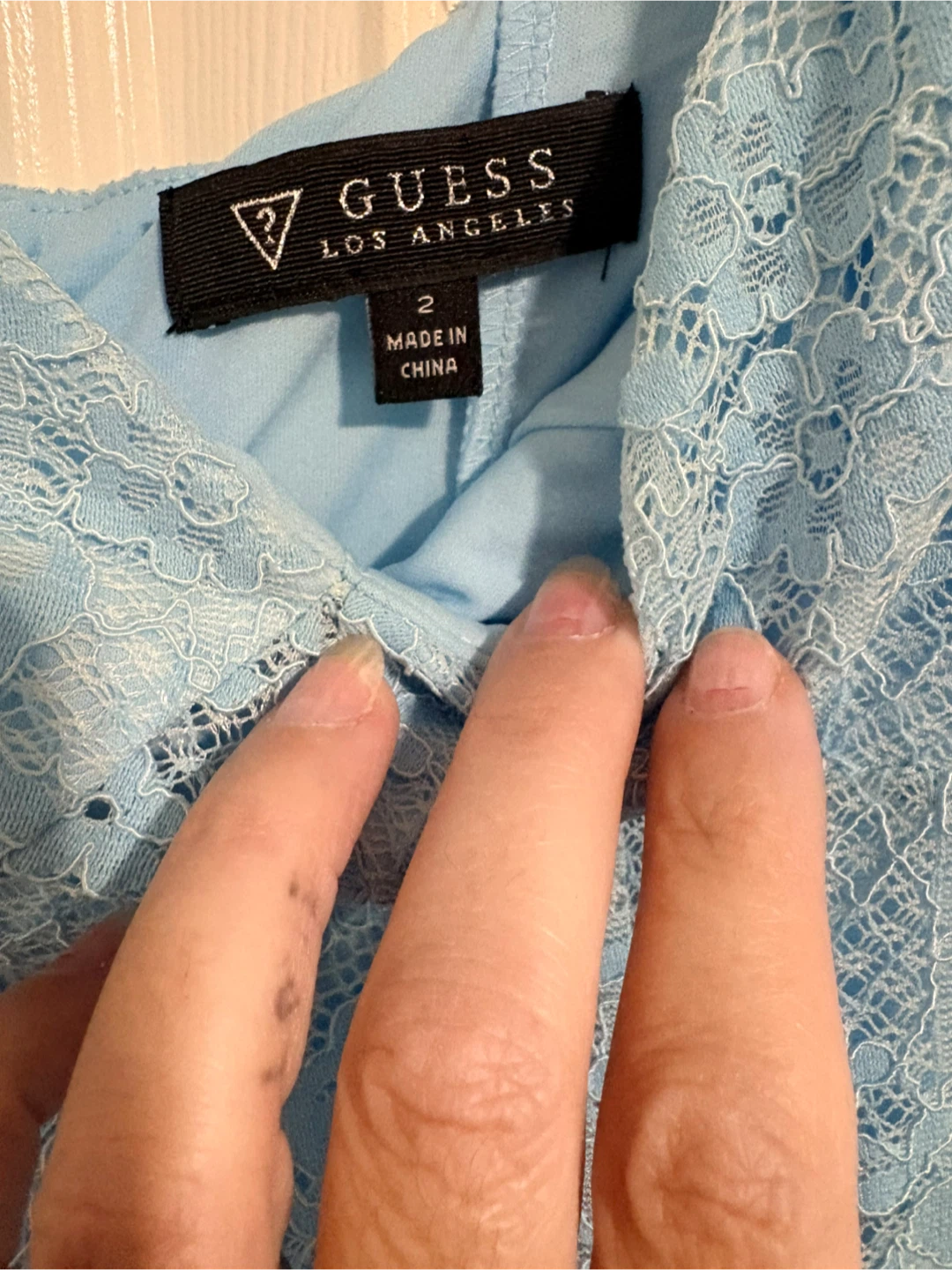 Guess Los Angeles Blue Lace Dress Size 2 - photo 3