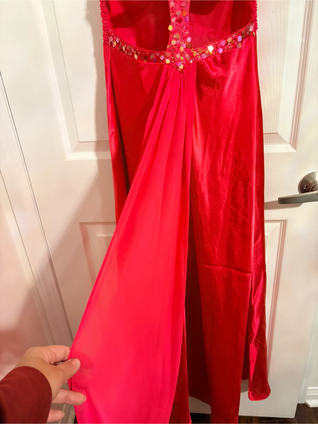Red Formal Dress with Sequins - photo 5