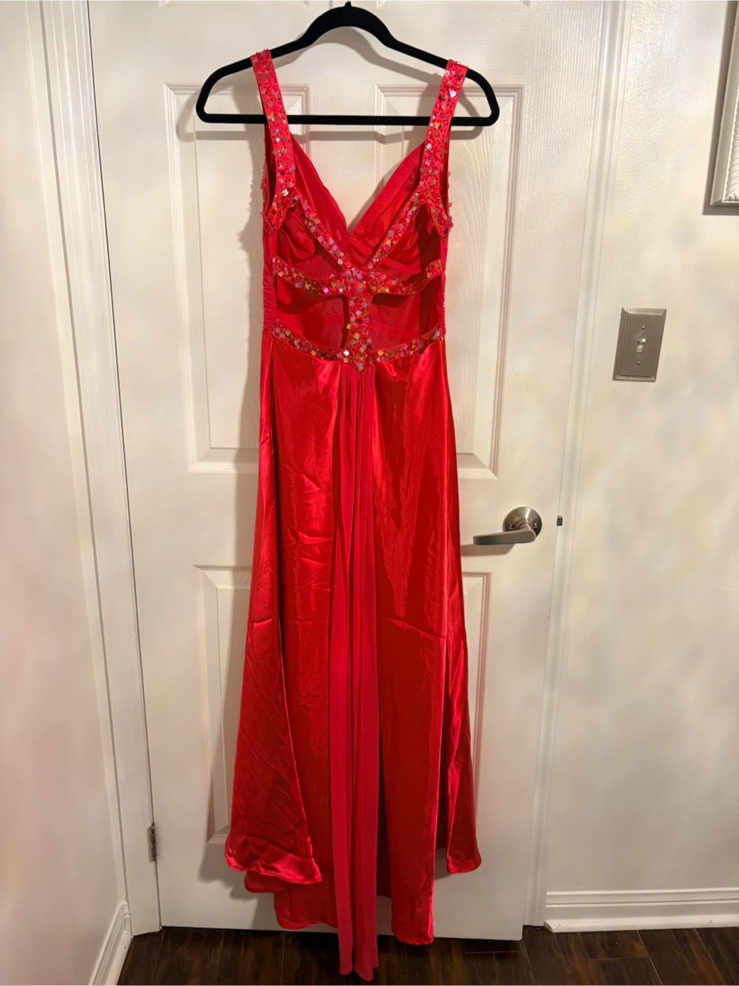Red Formal Dress with Sequins - photo 3