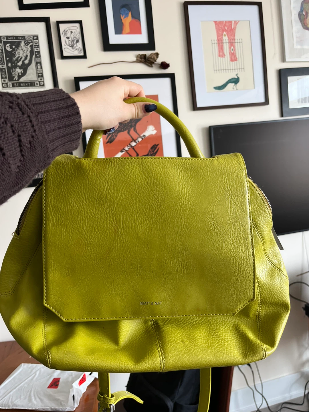 Matt & Nat Green Leather Handbag