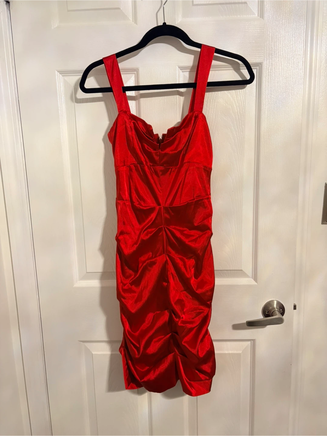 Le Château Red Ruched Mini Dress XS/TP