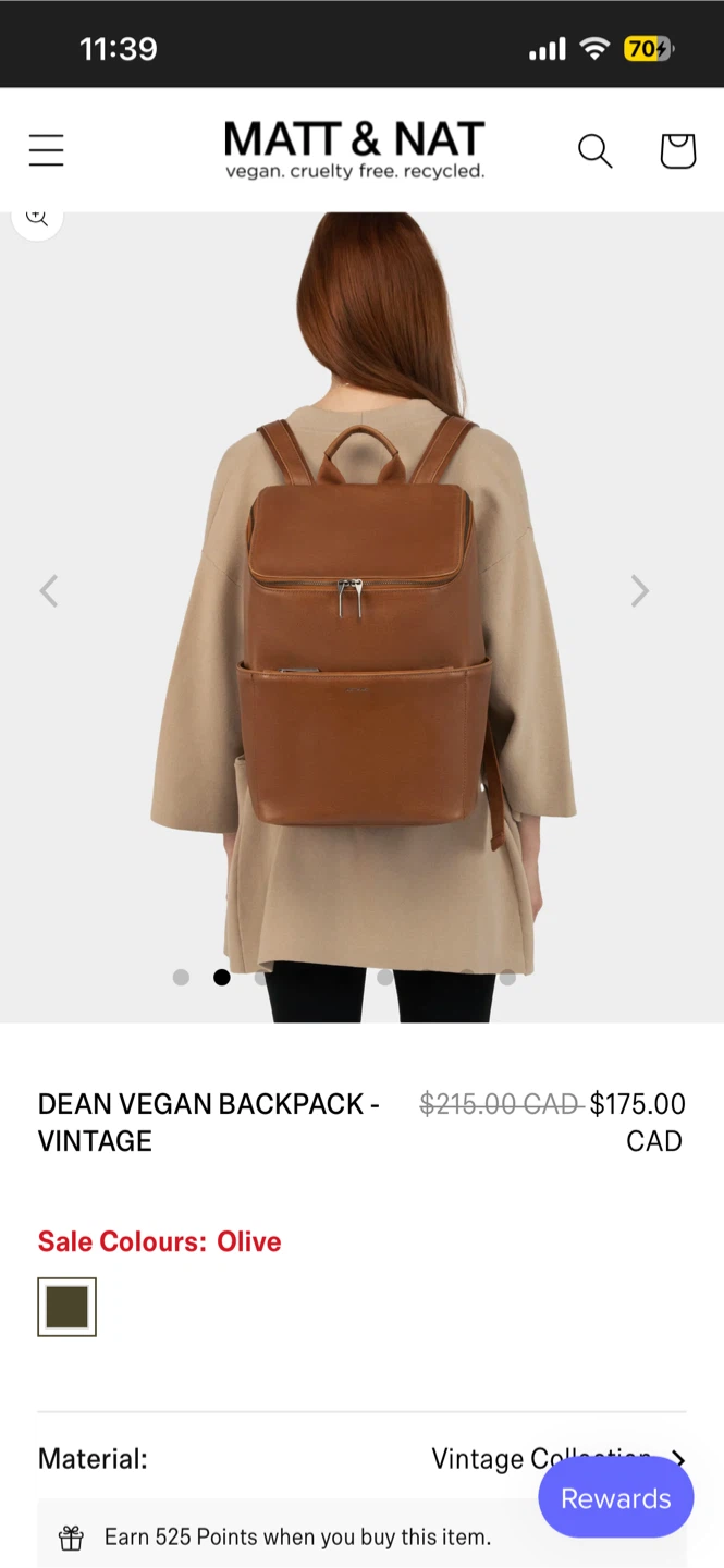 Matt & Nat Dean Vegan Backpack - Olive - photo 3
